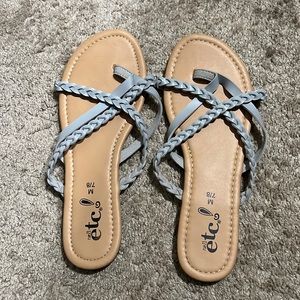 Size 7 braided sandals.